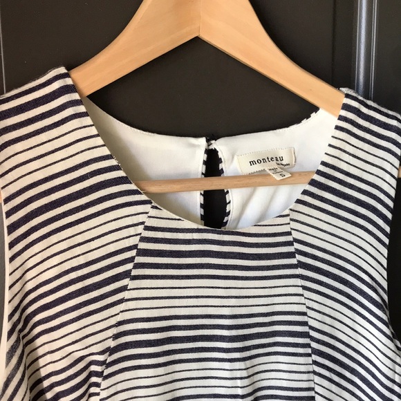 BLUE AND WHITE STRIPED SUNDRESS - Picture 2 of 3